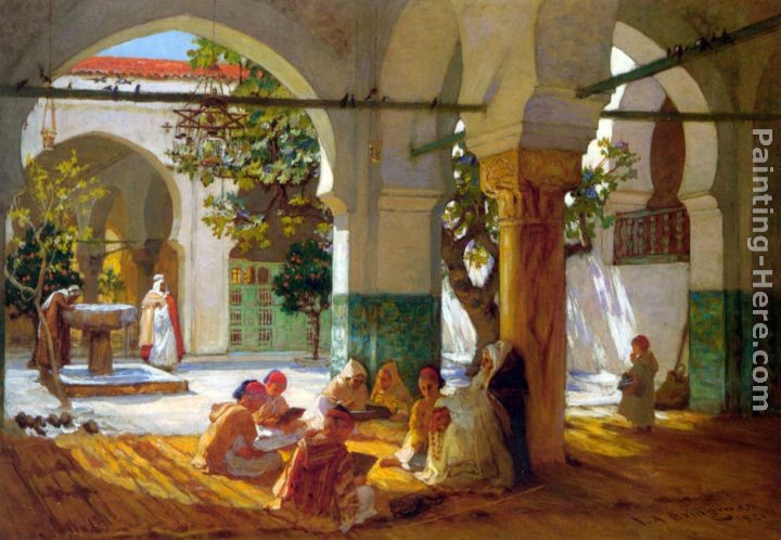 Frederick Arthur Bridgman Learning the Qu'ran